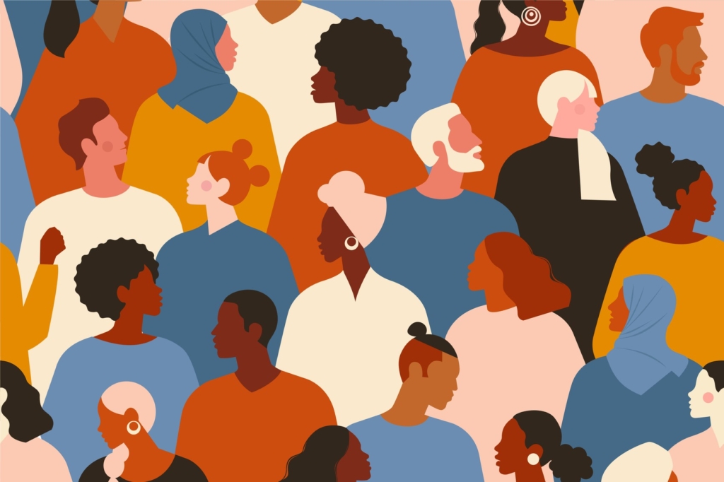 Concept on the theme of racism.